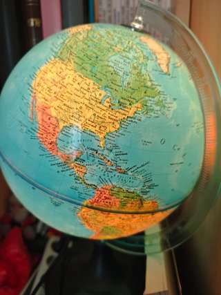 Globo Terráqueo Luminoso Vintage