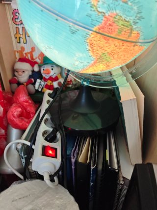 Globo Terráqueo Luminoso Vintage
