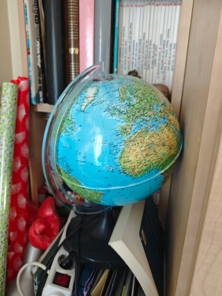Globo Terráqueo Luminoso Vintage