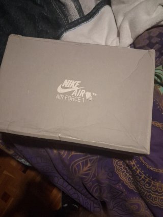 Nike Air Force 1 Negras con detalles azules