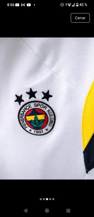 Polo Entrenamiento Fenerbahçe Adidas Blanco