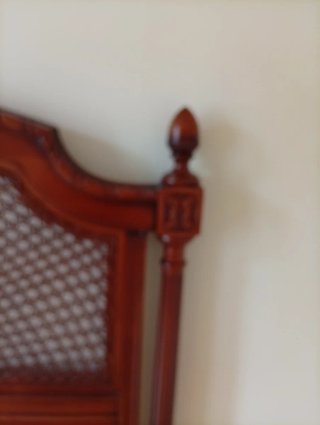Cabecero cama 1.35 madera y rejilla