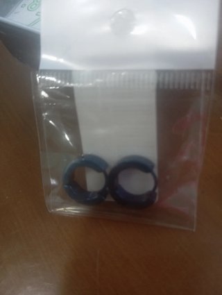 Pendientes Aro Azul Marino Hombre