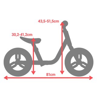 Bicicleta sin pedales niños 10 pulgadas Runride 500 rosa