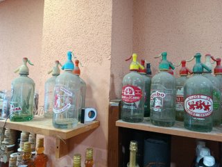 Sifones antiguos de vidrio