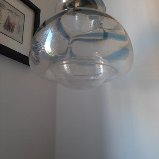Lampadario Murano Vetro Pulegoso Anni '70