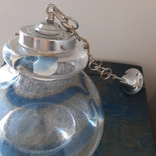 Lampadario Murano Vetro Pulegoso Anni '70