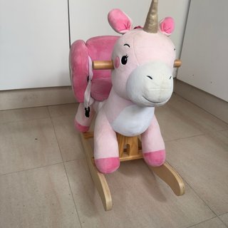 Unicornio Balancín Bebé Rosa