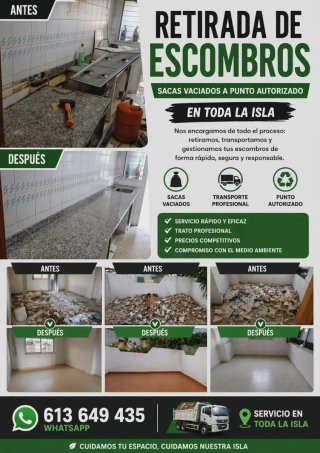 Vaciados retirada de escombros
