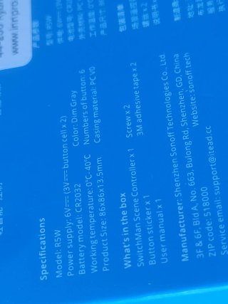 SONOFF SwitchMan R5 - Mando Escena