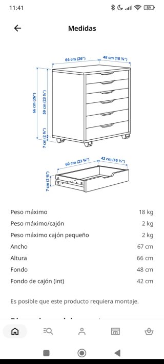 Cajonera Alex Ikea Blanca, algo negociable me urge