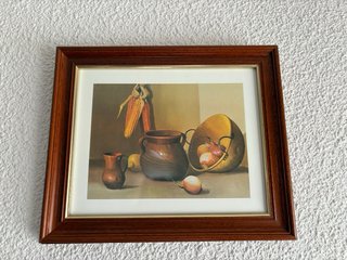Cuadro Bodegón Frutas y Botella