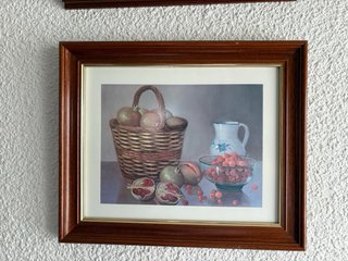 Cuadro Bodegón Frutas y Botella