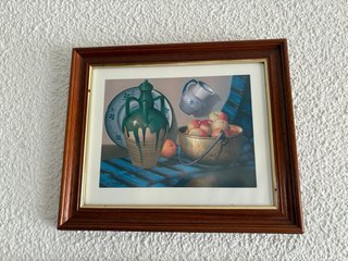 Cuadro Bodegón Frutas y Botella