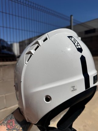 Casco moto semi integral blanco