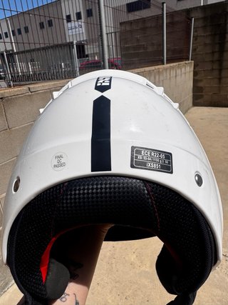 Casco moto semi integral blanco