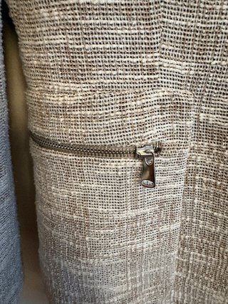 Spolverino Zara Beige e Bianco