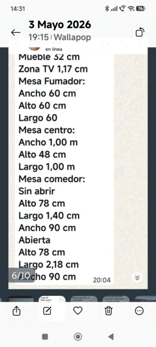 Mesa de comedor madera
