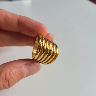 Anillo Acero Dorado