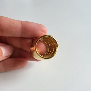 Anillo Acero Dorado