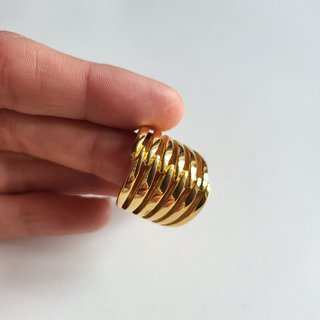Anillo Acero Dorado