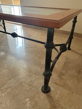 Mesa de centro madera y cristal