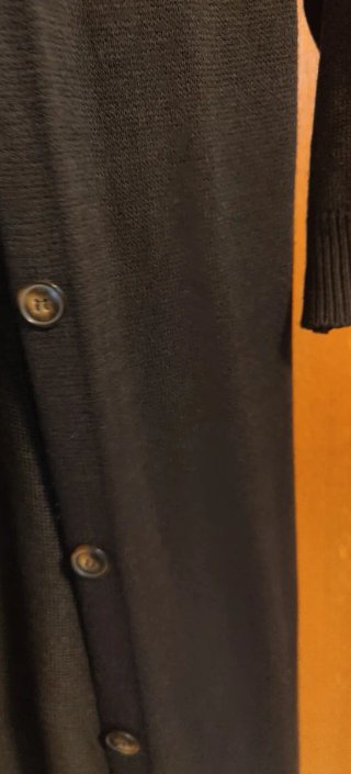 Cárdigan largo PomPom negro y beige