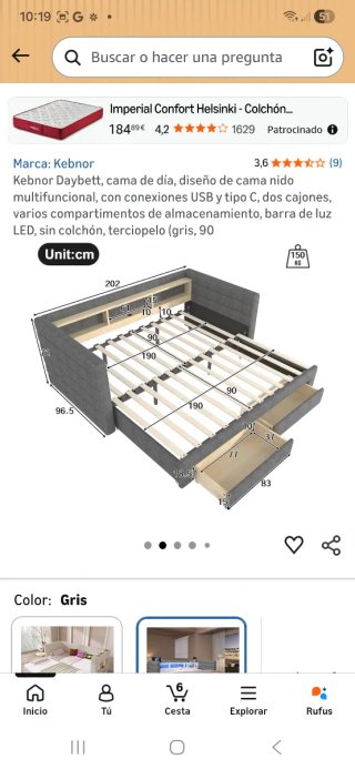 Cholllo. Urge venta por mudanza. !Cama nueva .