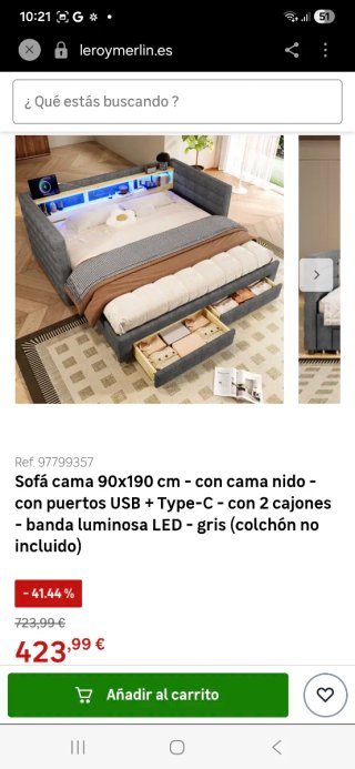 Cholllo. Urge venta por mudanza. !Cama nueva .