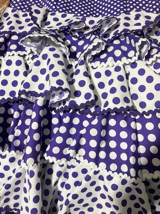 Vestido Flamenca Morado Lunares