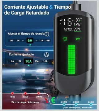 Cargador Coche Electrico Wallbox 3,7kW - 7M/6-16A