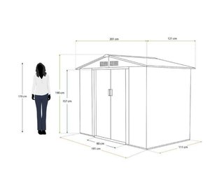 Caseta jardín metálica 2,43 m2 Yorkshire