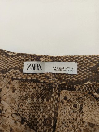 Camisa H&M Gasa Estampado Serpiente