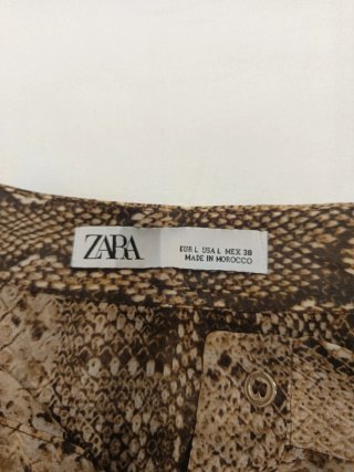Camisa H&M Gasa Estampado Serpiente