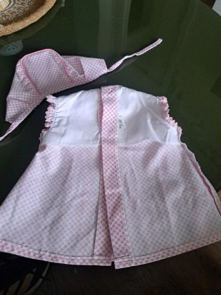 Vestido y gorrito niña rosa  RESTOS DE TIENDA