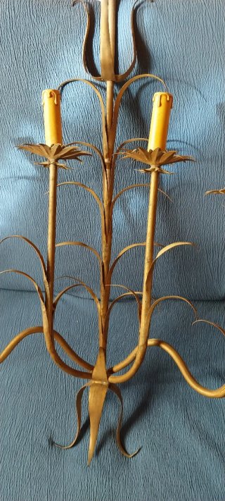 Pareja apliques antiguos dorados 90cmx50cm