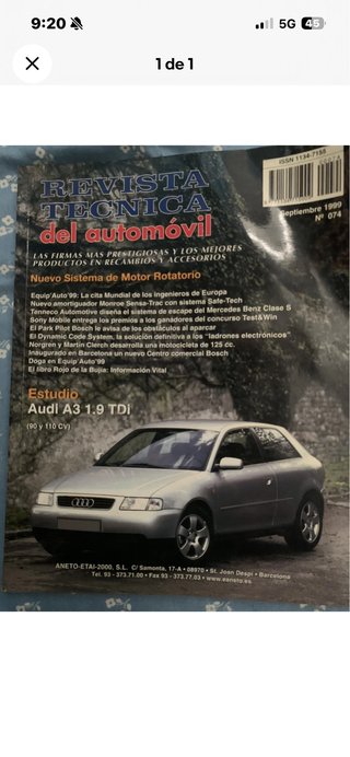 Manual Taller Audi A3 1.9 TDI (1999)