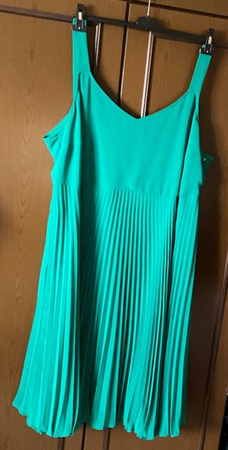 Abito plissettato Marina Rinaldi verde IT 58 DE 52