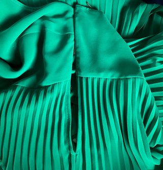 Abito plissettato Marina Rinaldi verde IT 58 DE 52
