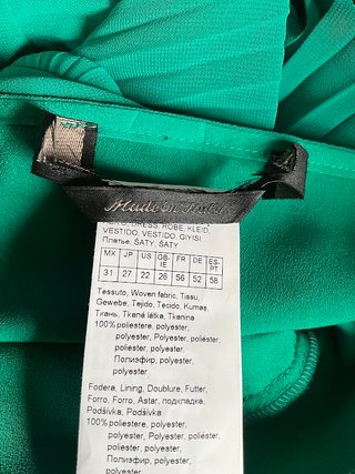 Abito plissettato Marina Rinaldi verde IT 58 DE 52