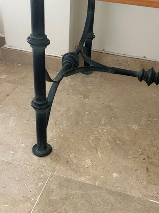 Mesa auxiliar cuadrada madera y cristal