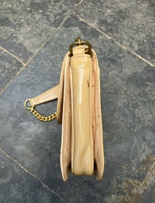 Borsa Bogner Pelle Struzzo Vintage Beige Oro