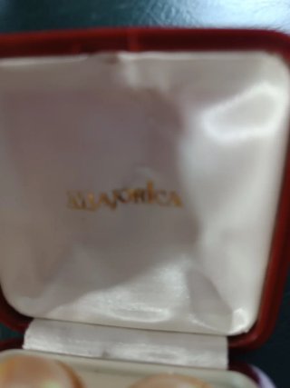 Pendientes Majorica Plata Ley Baño Oro