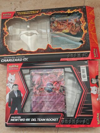 Cambio Carta Jumbo Charizard EX y Jumbo Mewtwo Ex