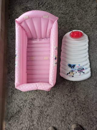 Pack 2 bañeras bebé: rígida + hinchable