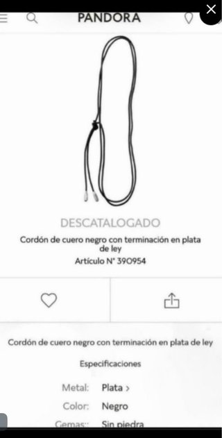 Pandora Cuero Negro
