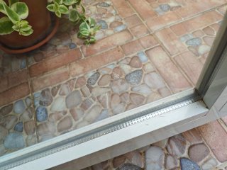 Puerta doble aluminio lacado doble cristal
