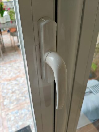 Puerta doble aluminio lacado doble cristal
