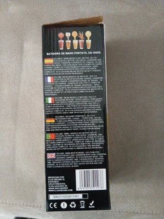 Batidora Portátil Recargable EUROTEC