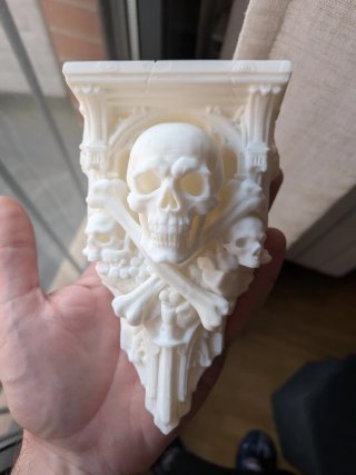 Ménsula Gótica Cráneos 14x9 cm